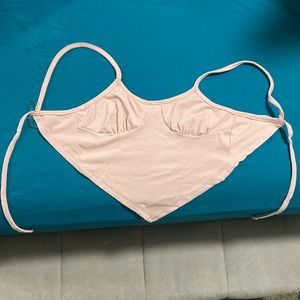 Eye candy Open back triangle pink crop top